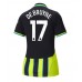 Maillot de foot Manchester City Kevin De Bruyne #17 Extérieur vêtements Femmes 2024-25 Manches Courtes